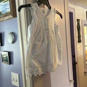 Children's Place Girls White Cotton Blouse